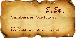 Salzberger Szalviusz névjegykártya